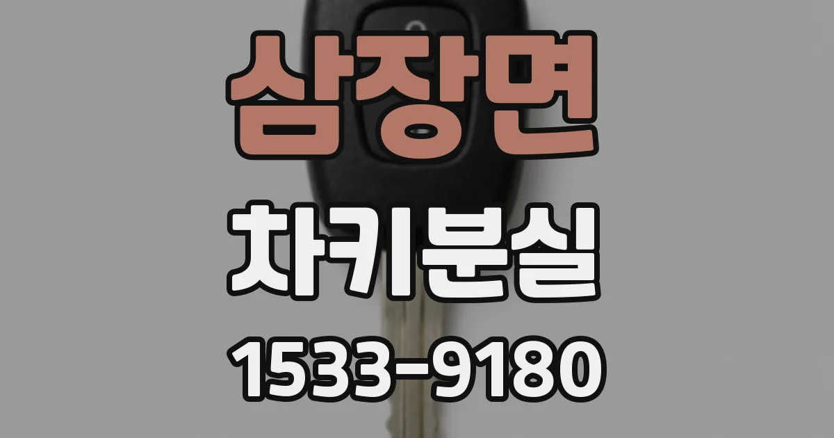 삼장면 차키분실