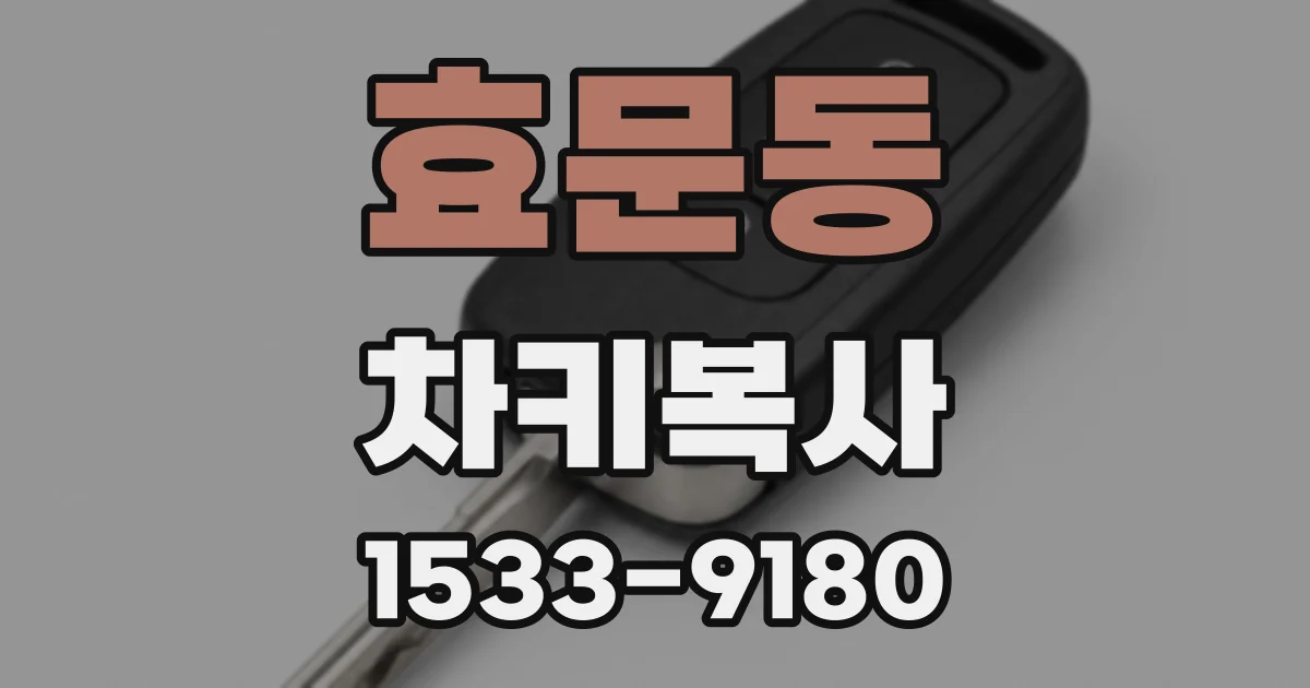 효문동 차키복사