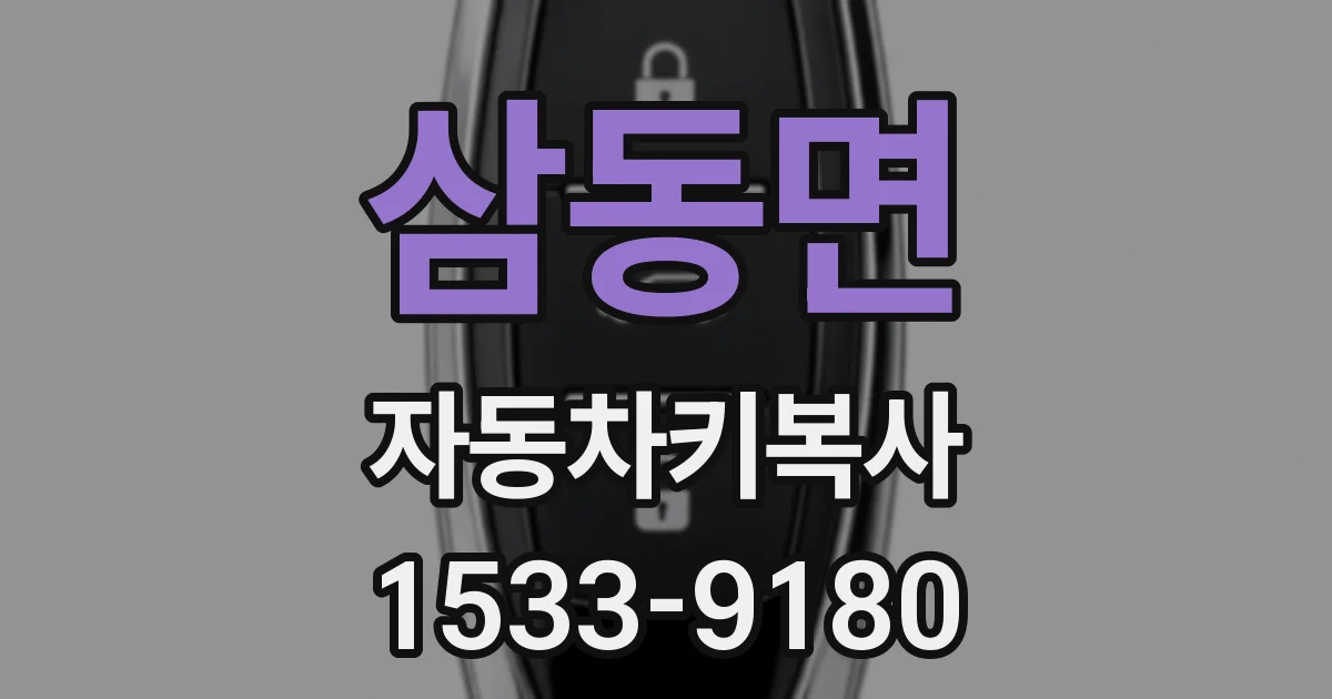 삼동면 자동차키복사