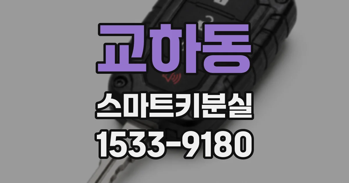 교하동 스마트키분실