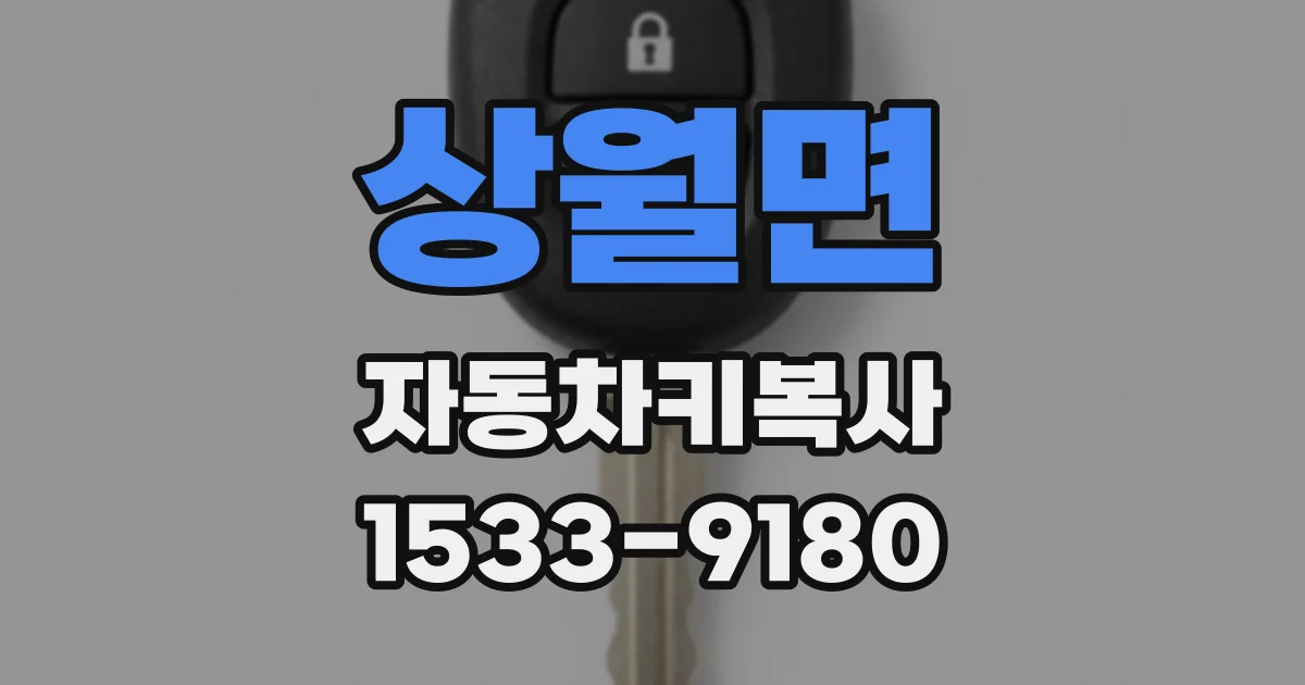 상월면 자동차키복사