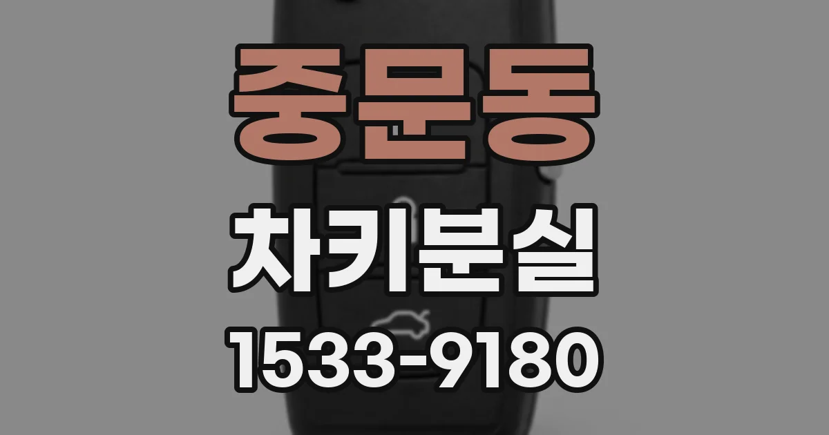 중문동 차키분실