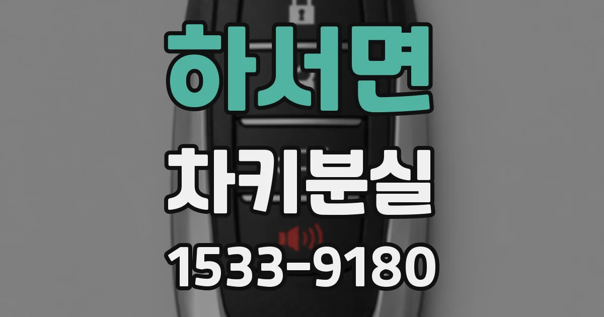 하서면 차키분실