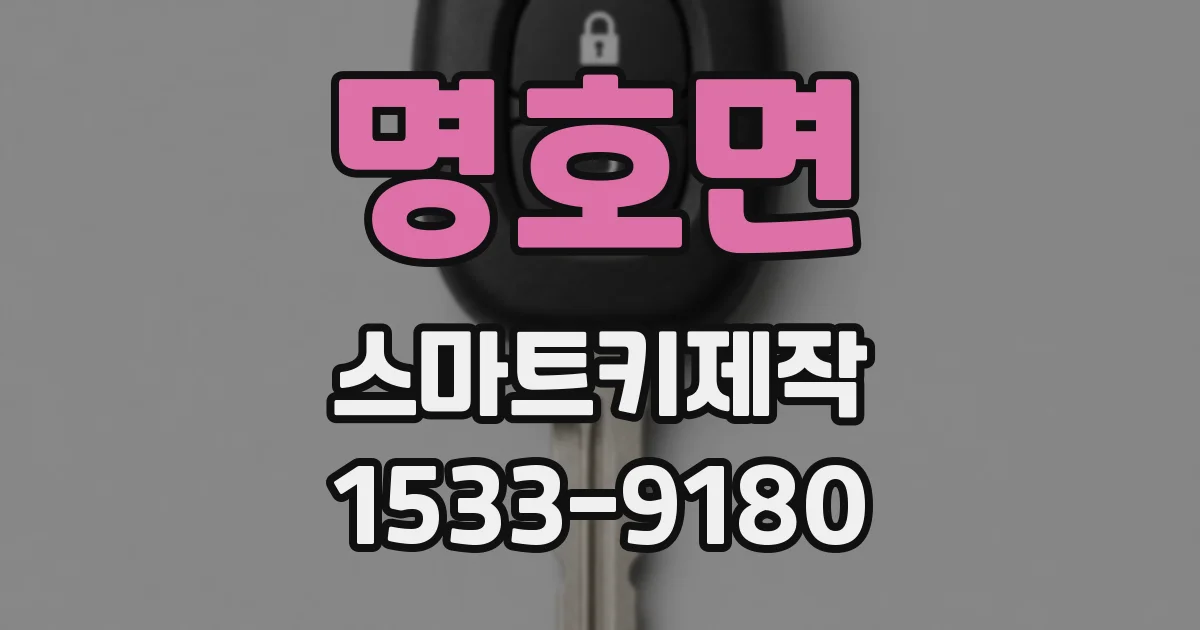 명호면 스마트키제작