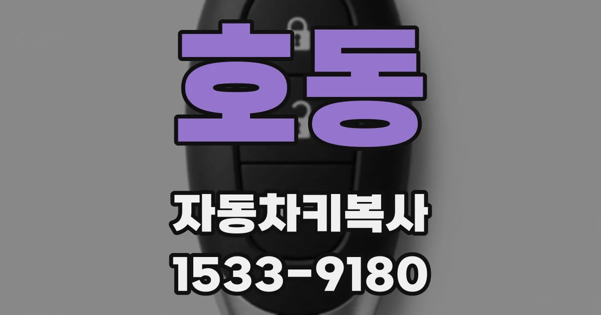 호동 자동차키복사