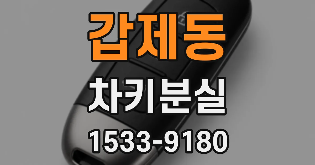갑제동 차키분실