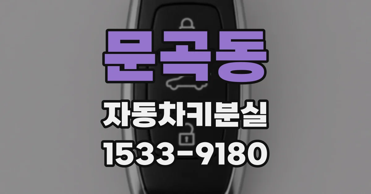 문곡동 자동차키분실