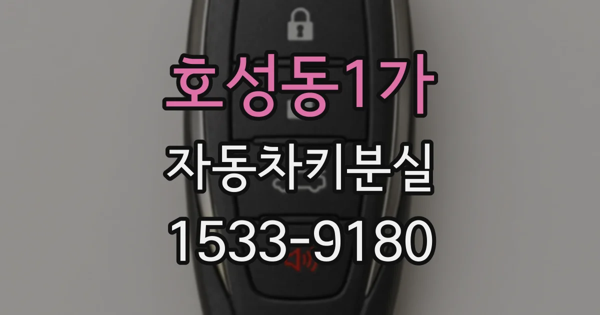 호성동1가 자동차키분실