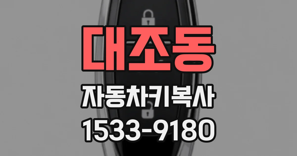 대조동 자동차키복사