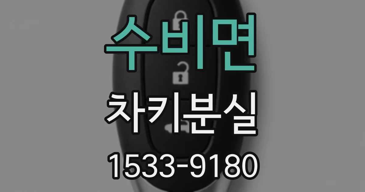수비면 차키분실