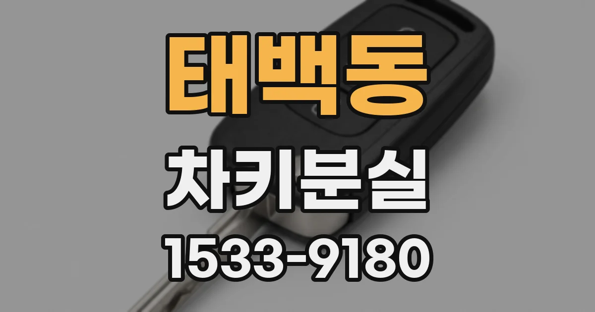 태백동 차키분실