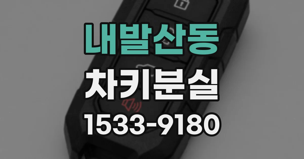 내발산동 차키분실