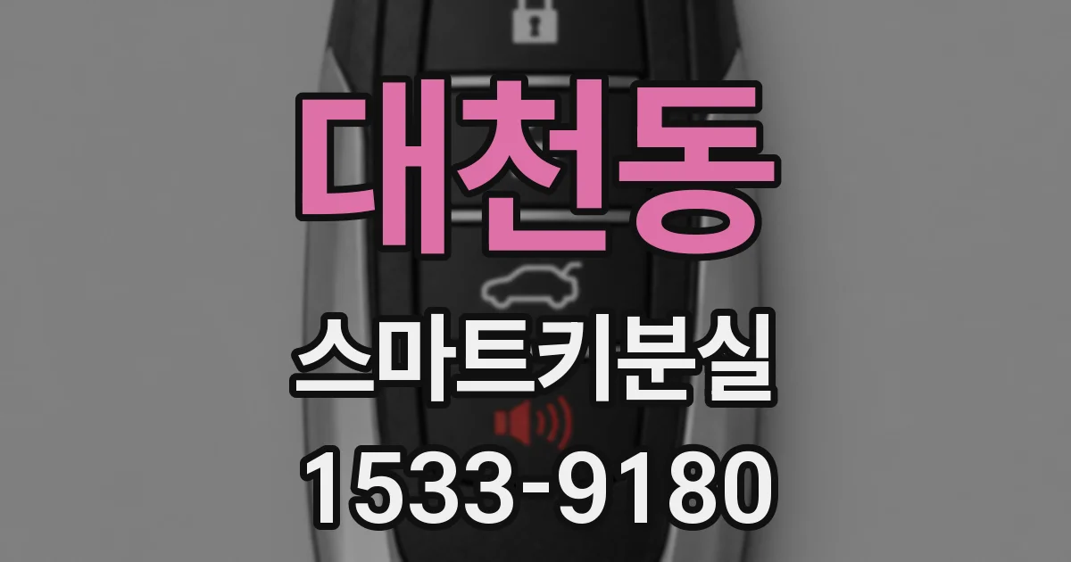 대천동 스마트키분실