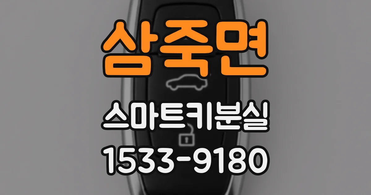 삼죽면 스마트키분실