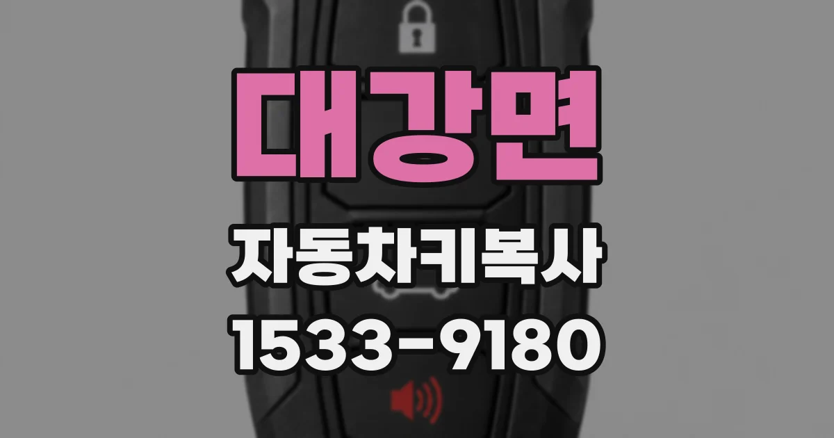 대강면 자동차키복사