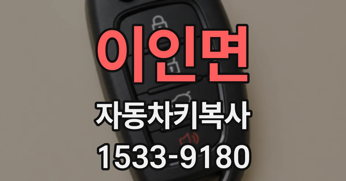 이인면 자동차키복사