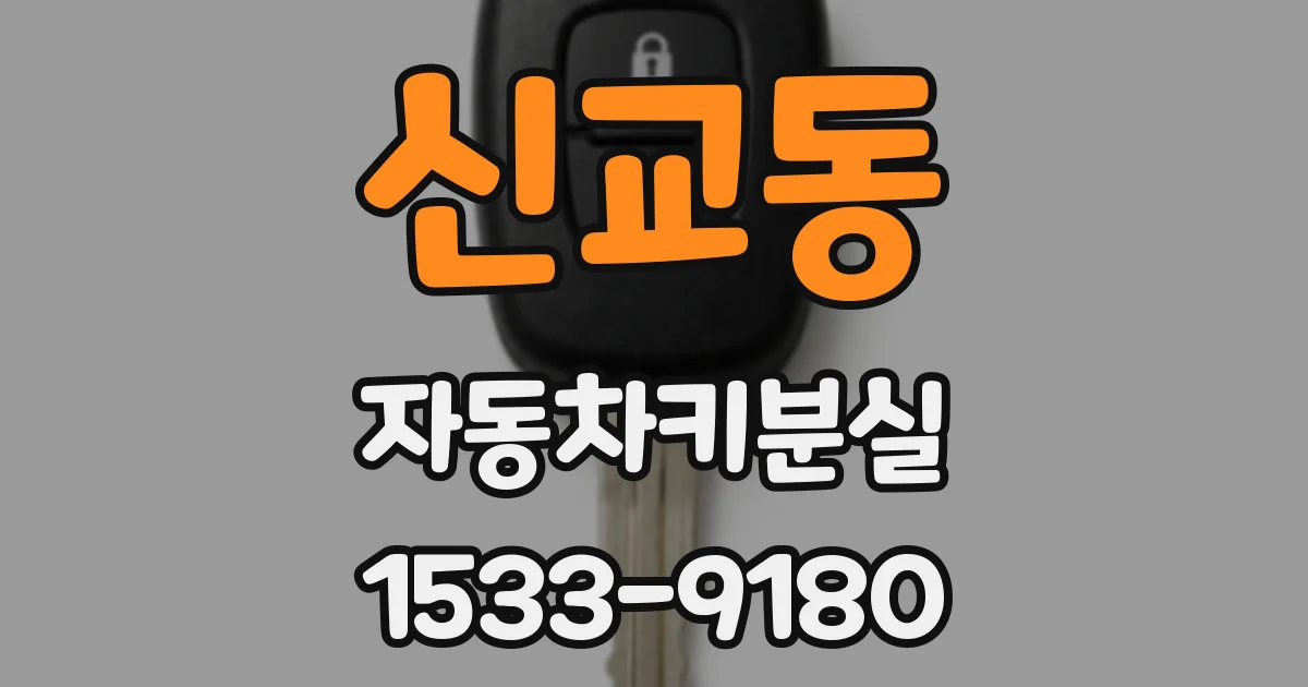 신교동 자동차키분실