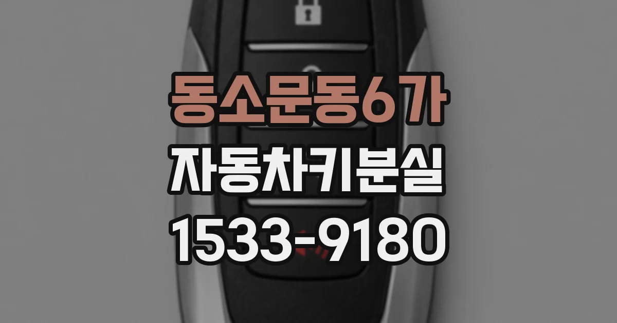 동소문동6가 자동차키분실