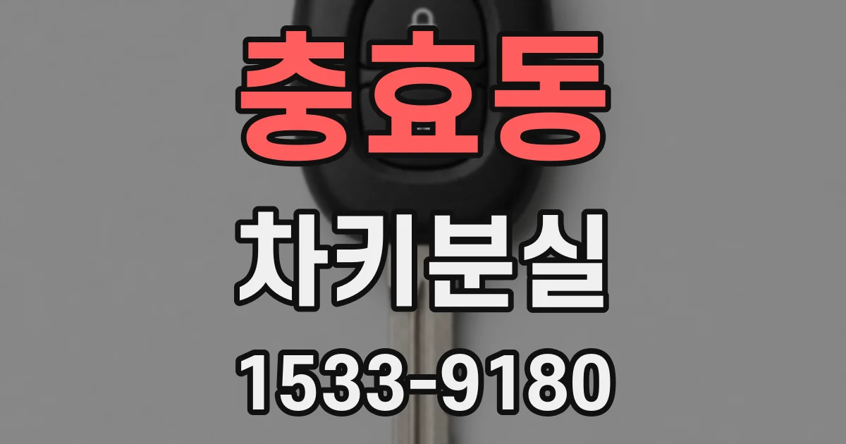 충효동 차키분실