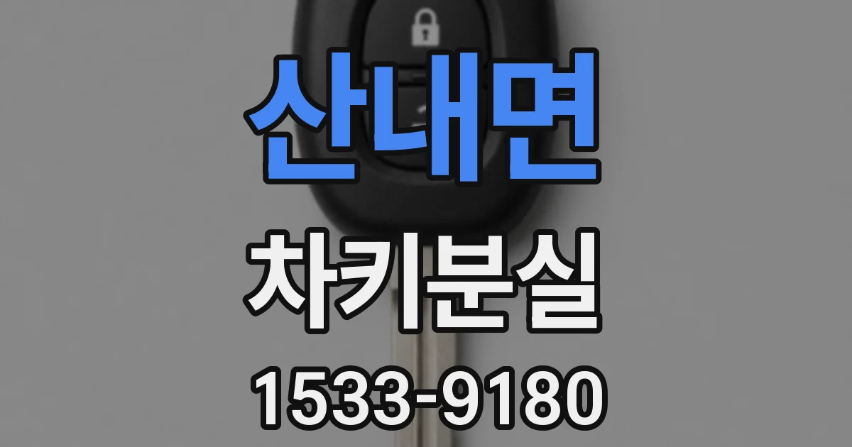 산내면 차키분실