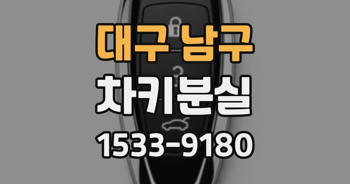 대구 남구 차키분실