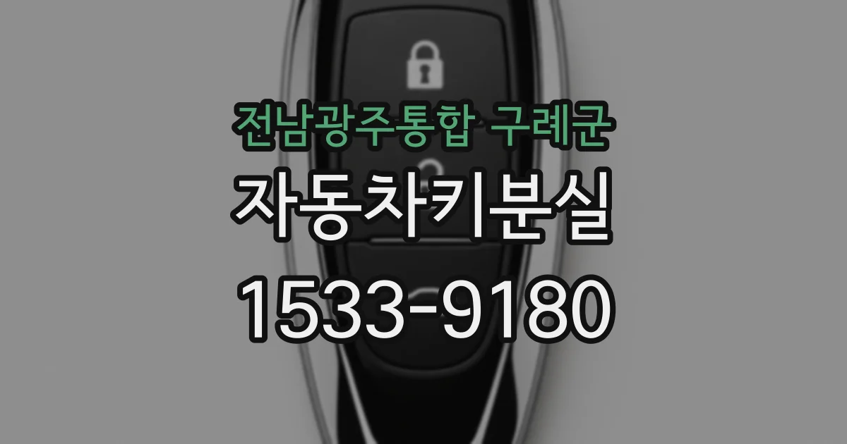 전남광주통합 구례군 자동차키분실