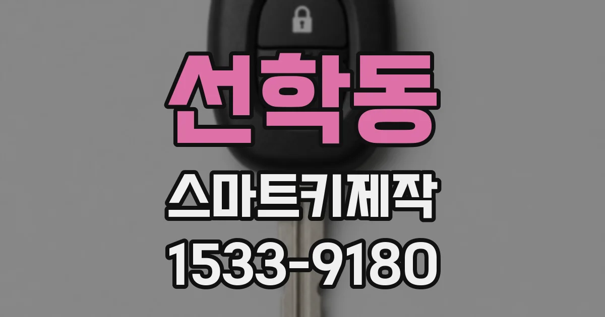 선학동 스마트키제작