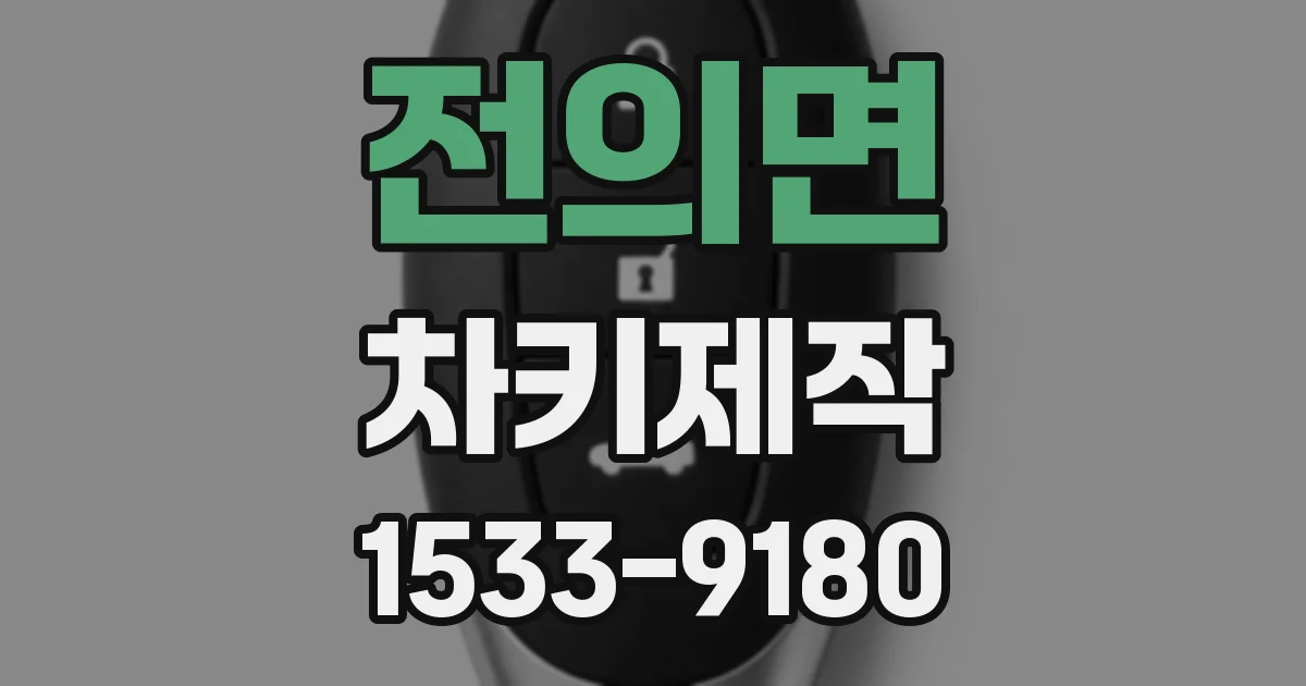 전의면 차키제작