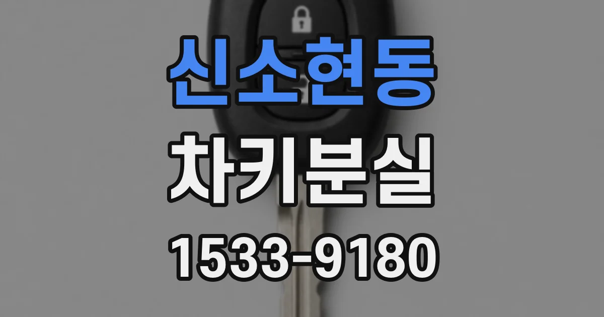 신소현동 차키분실