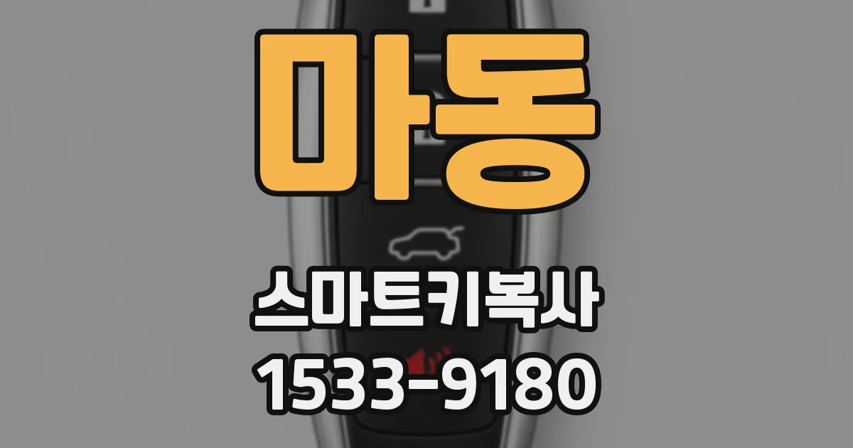 마동 스마트키복사