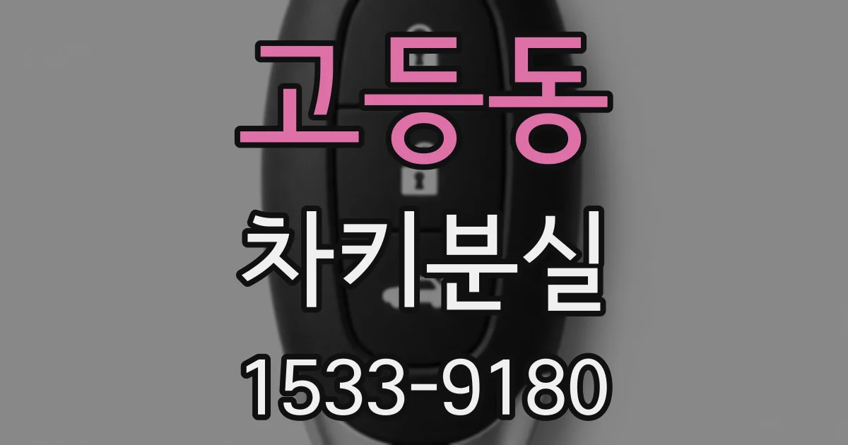 고등동 차키분실