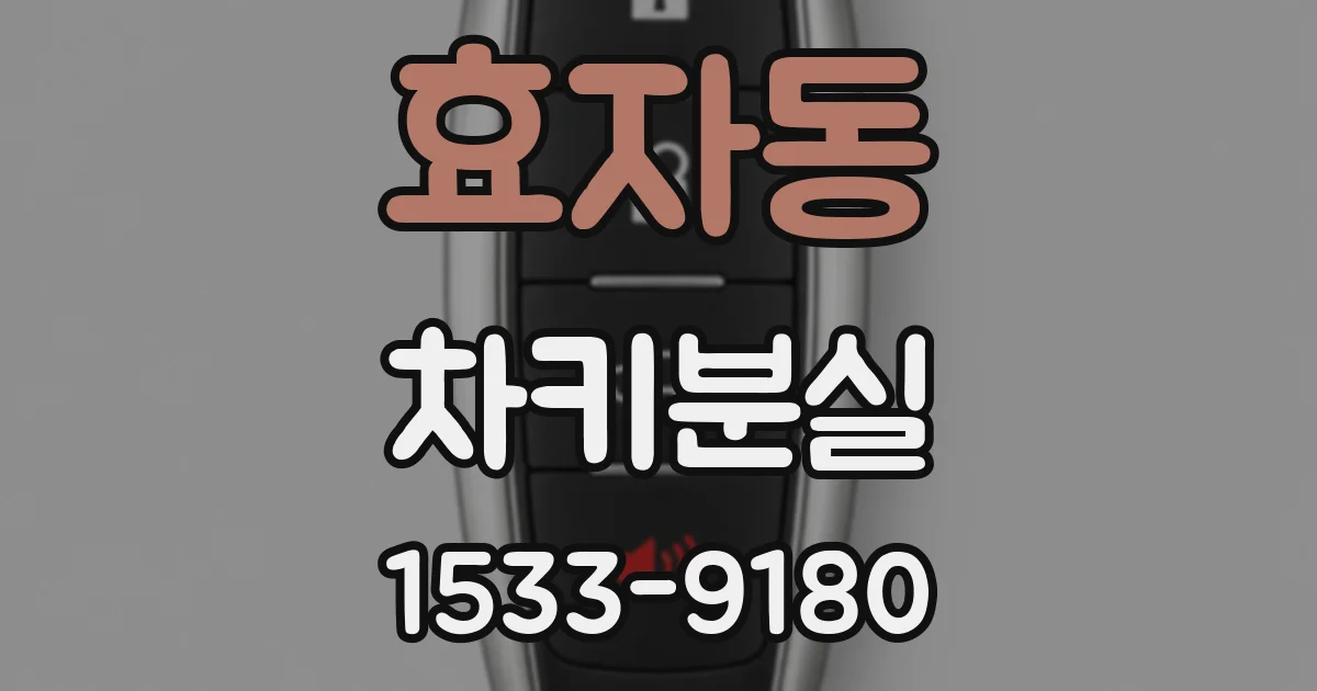 효자동 차키분실