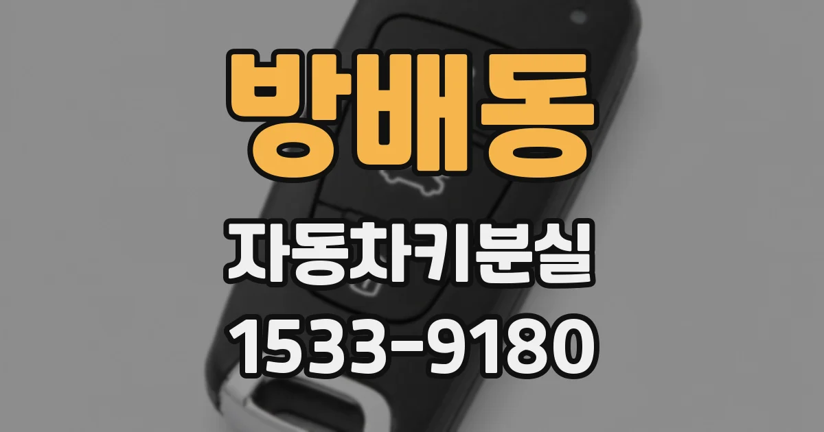 방배동 자동차키분실