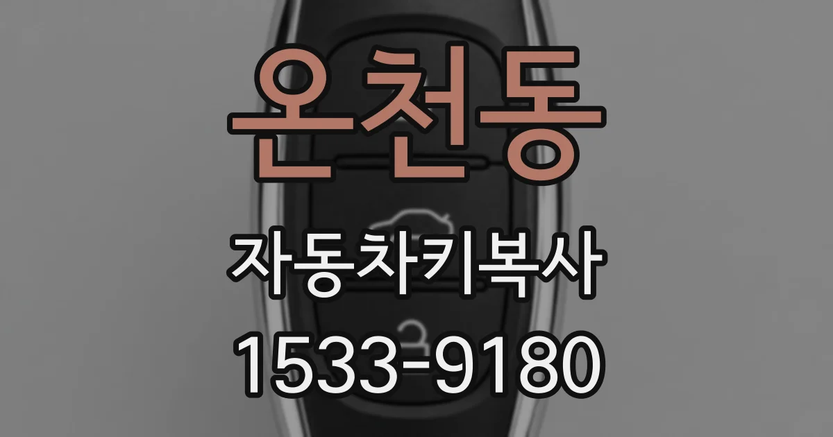 온천동 자동차키복사