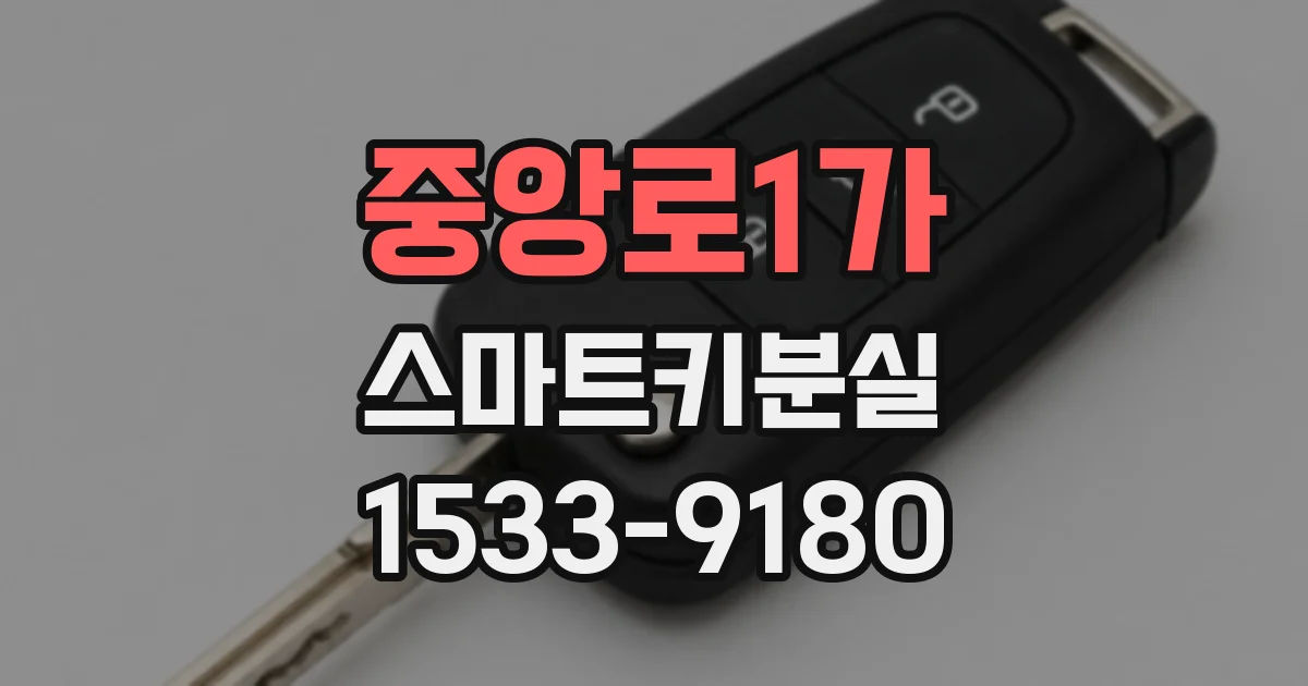 중앙로1가 스마트키분실