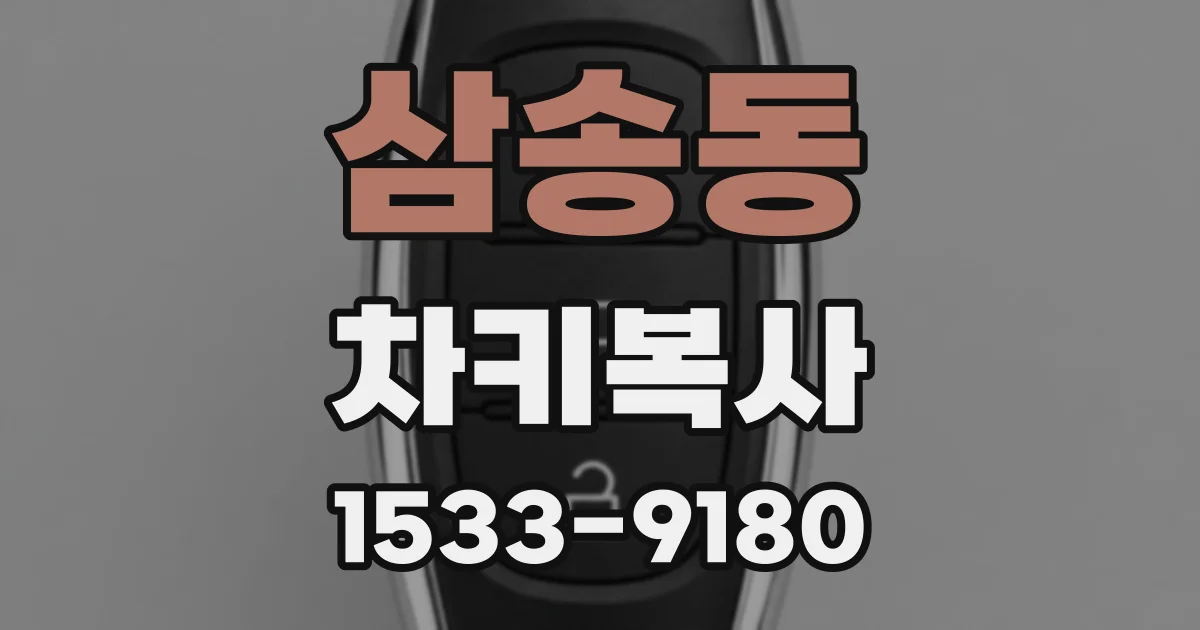 삼송동 차키복사