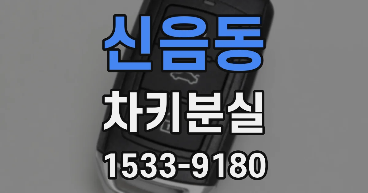 신음동 차키분실
