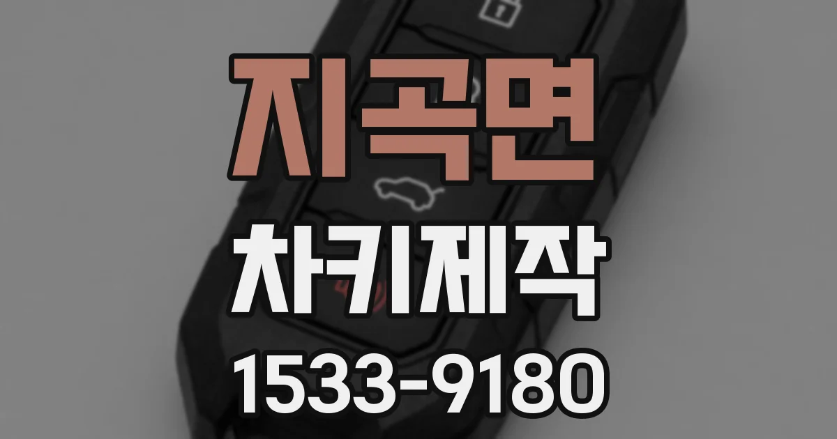 지곡면 차키제작