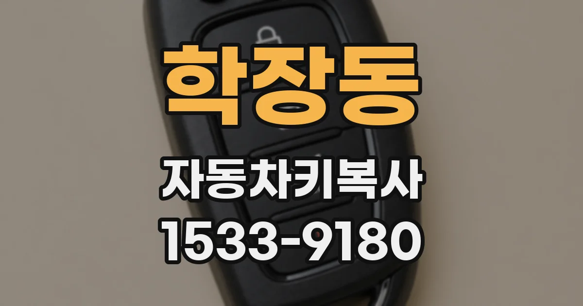 학장동 자동차키복사