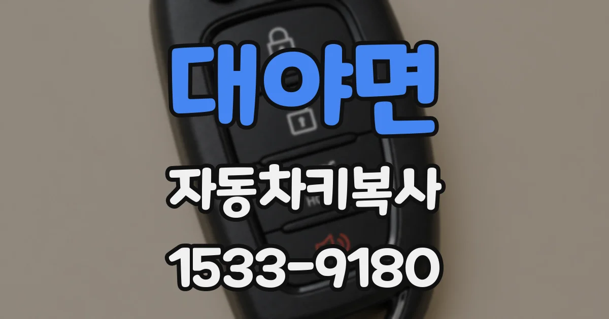 대야면 자동차키복사