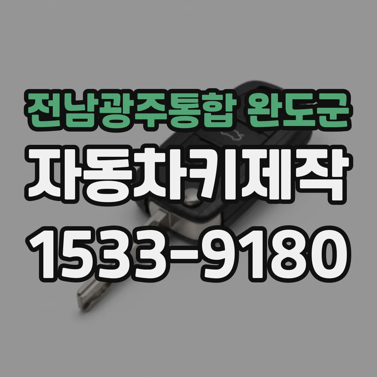 전남광주통합 완도군 자동차키제작