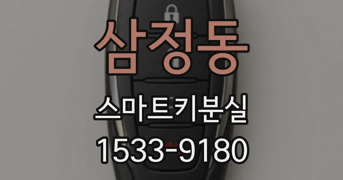 삼정동 스마트키분실