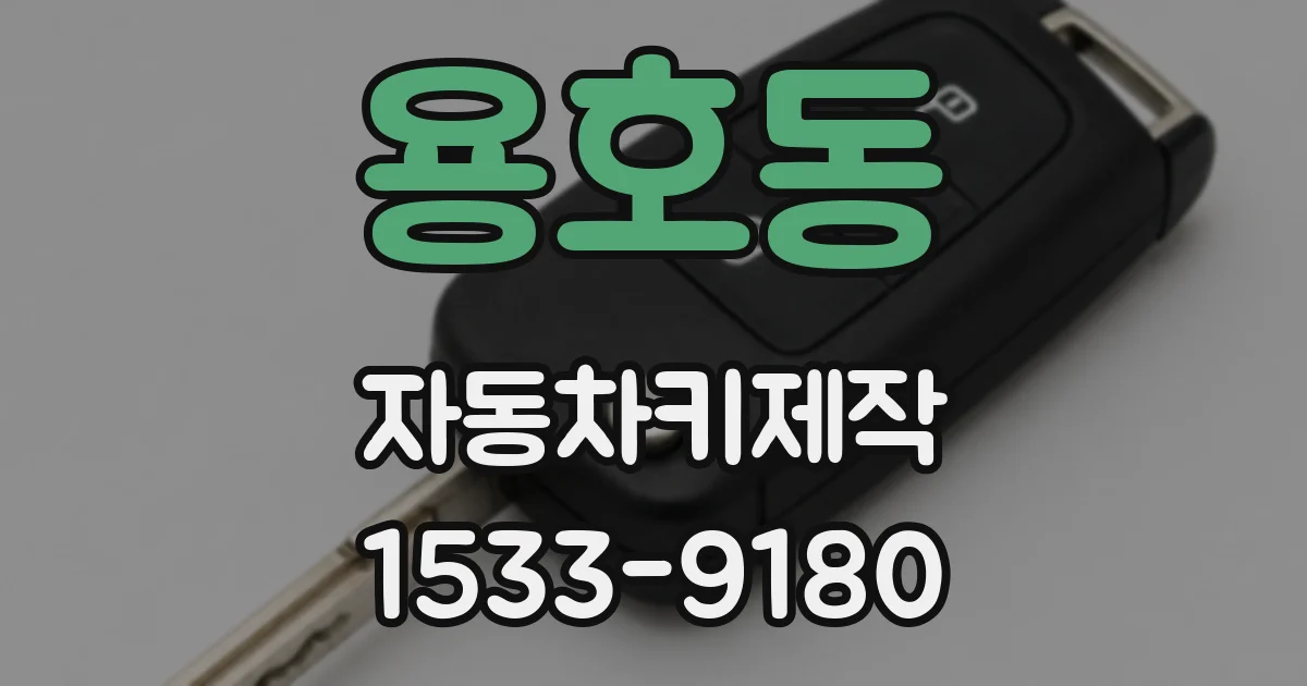 용호동 자동차키제작