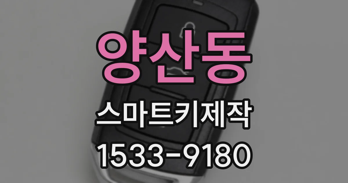 양산동 스마트키제작