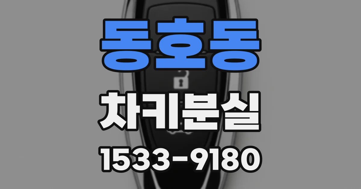 동호동 차키분실