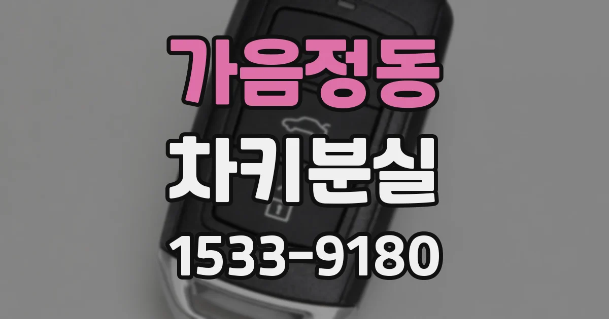 가음정동 차키분실