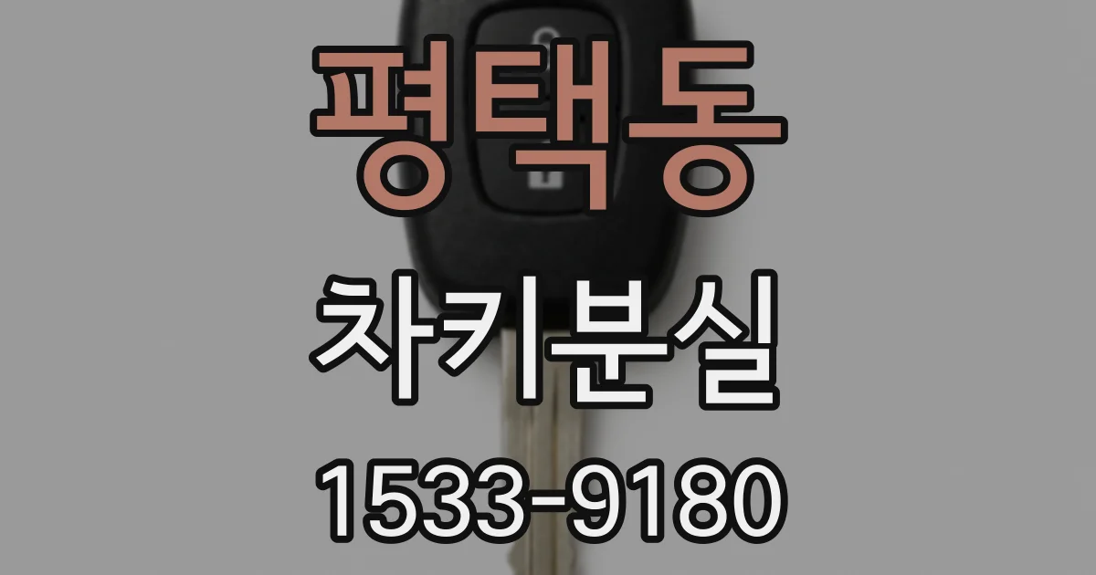 평택동 차키분실