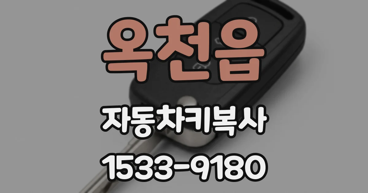 옥천읍 자동차키복사