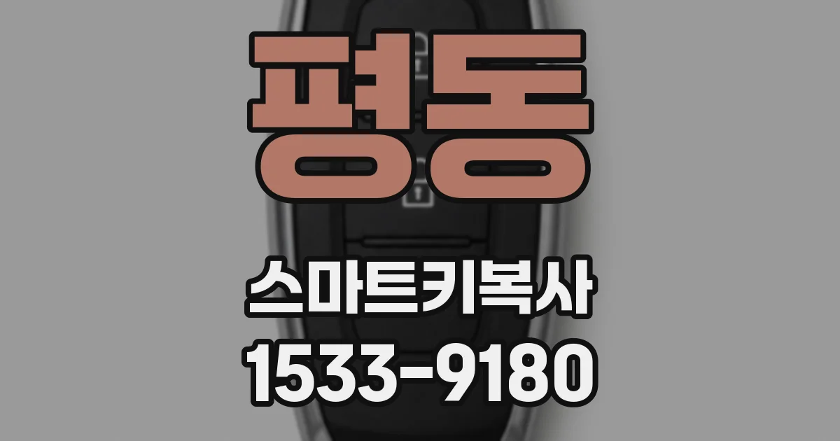 평동 스마트키복사