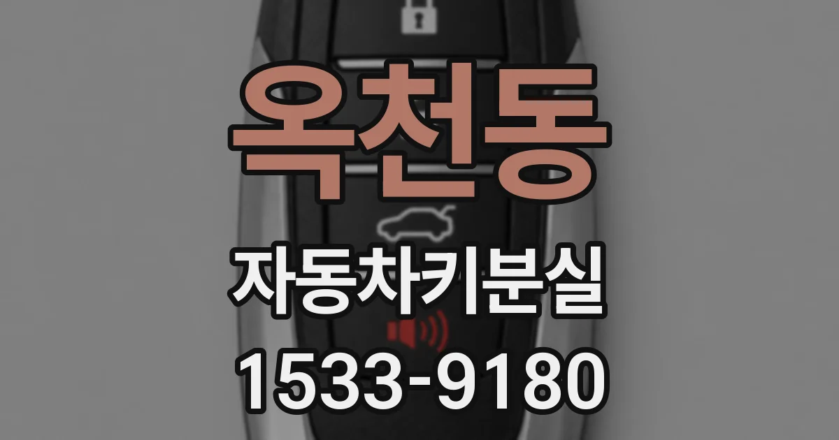옥천동 자동차키분실